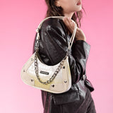 Kukombo New Crocodile Pattern Baguette Bags Underarm Shoulder Bags For Women Crossbody Bags Chain Design Luxury Handbags bolsos de mujer L32