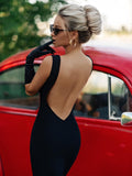Kukombo Midi Bandage Dress for Women 2023 Sexy Black Party Dresses Spaghetti Strap Elegant Backless Evening Birthday Club Outfits Summer