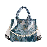 Fashion Stripe Large-Capacity Denim Totes Bag Shoulder Bags For Women Vintage Design Luxury Handbags Women Crossbody Bag Women K44