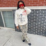 Women Hoodies Y2K Streetswear Top Graphic T Shirt 2023 Winter Clothes Casual Blouse Fashion Sweatshirt Hooded Long Sleeve Tops