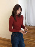 Thanksgiving Gift Autumn Winter Women's Sweater Pullover Sweater Long-Sleeved Slim High-Neck All-Match Solid Color Sweater Bottoming Jumper