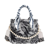 Fashion Stripe Large-Capacity Denim Totes Bag Shoulder Bags For Women Vintage Design Luxury Handbags Women Crossbody Bag Women K44
