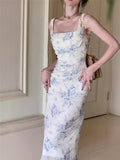 Kukombo Midi Dress For Women 2023 Summer New Elegant Vintage Fashion Lady Casual Dresses Evening Party Korean Clothing Female Vestidos