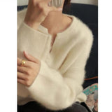 Thanksgiving Gift Winter Women Sweater Knitted Cardigan Oversize Girls Sweater Woman Cashmere  Pullover Tops Long Sleeve Maxi Vintage Y2k Thick