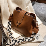Back To College 2023 Vintage Simple Small PU Leather Bucket Crossbody Bags For Women Designer Fashion Lady Luxury Black Shoulder Handbags