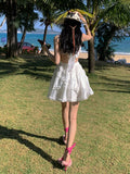 Kukombo Sexy Backless Straps Dress Women 2022 Summer White Bodycon Casual Fairy Dress Female Holiday Beach Evening Party Y2k Mini Dress