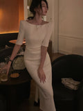 Kukombo New Women's Summer Elegant Bodycon Midi Dress Ladies Slim Sexy Party Vestidos Female Fashion Vintage Wedding Clothes Robe