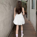 Kukombo Dress Women All-Match Above Knee Sexy Summer BF Spaghetti Strap Streetwear Folds Платье Traf Vestidos Elegantes Para Mujer Robe