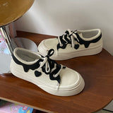 Kukombo Graduation Gift Big Sale  Kawaii Lolita Japanese Women's Sneakers Platform Canvas Flat Sports Shoes White Vulcanize Shoes Korean Running Fashion
