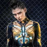 Halloween Kukombo Carnival Halloween Jumpsuit Battle Robot Cosplay Cyberpunk Style Bodysuit Party Performance Clothing Women Sexy Costume Warrior