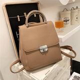 Kukombo Back to school  Vintage Women PU Leather Backpack Fashion School Bags For Female Shoulder Bags Mochila Feminina Ladies Hand Bag Daypack Bagpack