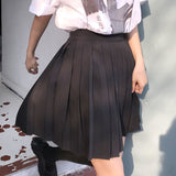 Kukombo Kawaii Ins 5XL Pleated Mini Women Skirts Preppy Style Fresh Daily A-Line Sweet Slim Trendy Leisure Ulzzang Empire All-Match Chic