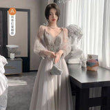 Kukombo 2022 Sexy Strapless Mesh Party Robe Ball Wedding Maxi Dress Elegant Evening Gown Prom Cocktail Dresses For Women Sundress Tunic