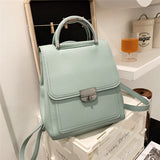 Kukombo Back to school  Vintage Women PU Leather Backpack Fashion School Bags For Female Shoulder Bags Mochila Feminina Ladies Hand Bag Daypack Bagpack