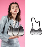Kukombo New Crocodile Pattern Baguette Bags Underarm Shoulder Bags For Women Crossbody Bags Chain Design Luxury Handbags bolsos de mujer L32