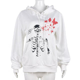 Women Hoodies Y2K Streetswear Top Graphic T Shirt 2023 Winter Clothes Casual Blouse Fashion Sweatshirt Hooded Long Sleeve Tops