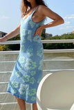 Kukombo Spaghetti Straps Knitted Maxi Dress