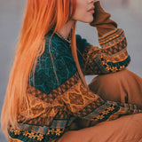 Christmas Gift Chritmas Sweaters For Women Retro Chic Splicing Color Hoodies Young Girls Winter Crop Tops Oversize Knitted Short Female Sweater
