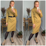 Christmas Gift 2021 Autumn Winter long thick Sweater Dress Women turtleneck long Sleeve straight maix Dress female girl warm long dress