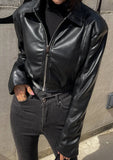Kukombo Mercy Crop Leather Jacket