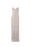 Kukombo Lace V Neck Slit Two-Piece Dress