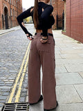 Women's Jeans Chinos Pants Trousers Full Length Fashion Streetwear Street Daily Brown S M Fall Winter