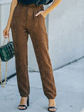Women's Chinos Full Length Fashion Streetwear Outdoor Street Black Dark Green S M Fall Winter