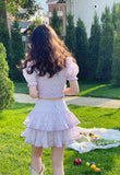 Kukombo Lavender Lover Jacquard Two-Piece Set