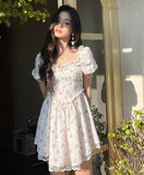 Kukombo Vintage Tea Party Floral Dress