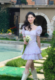 Kukombo Lavender Lover Jacquard Two-Piece Set