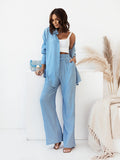 Women's Tracksuit Pants Sets Streetwear Green Blue Casual Daily Plain Drawstring Shirt Collar S M L XL