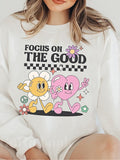 Women's Sweatshirt Pullover Sports Basic White Yellow Pink Graphic Letter Street Round Neck Long Sleeve Top Micro-elastic Fall & Winter