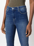 Women's Jeans Bell Bottom Pants Trousers Full Length Fashion Streetwear Street Daily Dark Blue S M Summer Fall