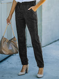 Women's Chinos Full Length Fashion Streetwear Outdoor Street Black Dark Green S M Fall Winter